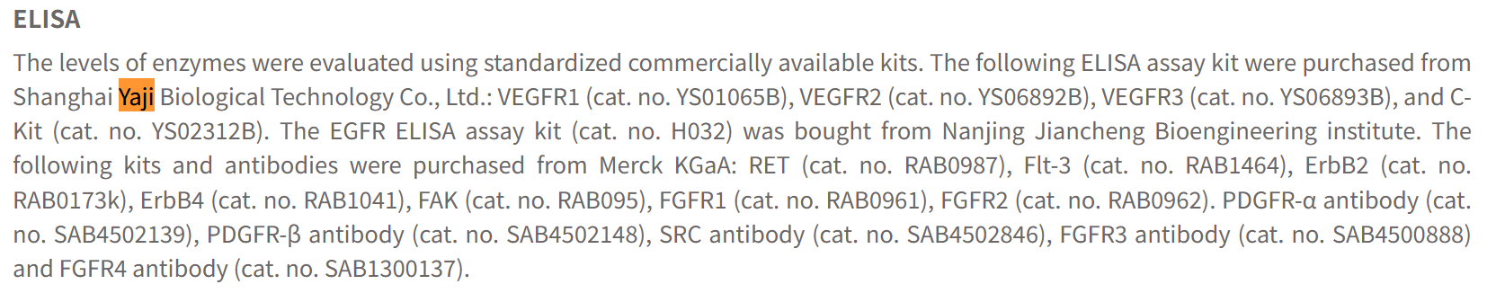 文献引用产品|人血管内皮生长因子受体2（VEGFR2）ELISA试剂盒