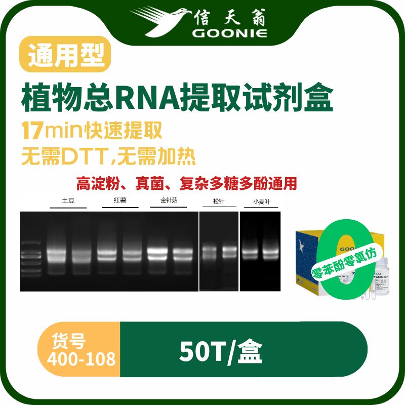 通用型植物总RNA 提取试剂盒（多糖多酚植物样本适用）