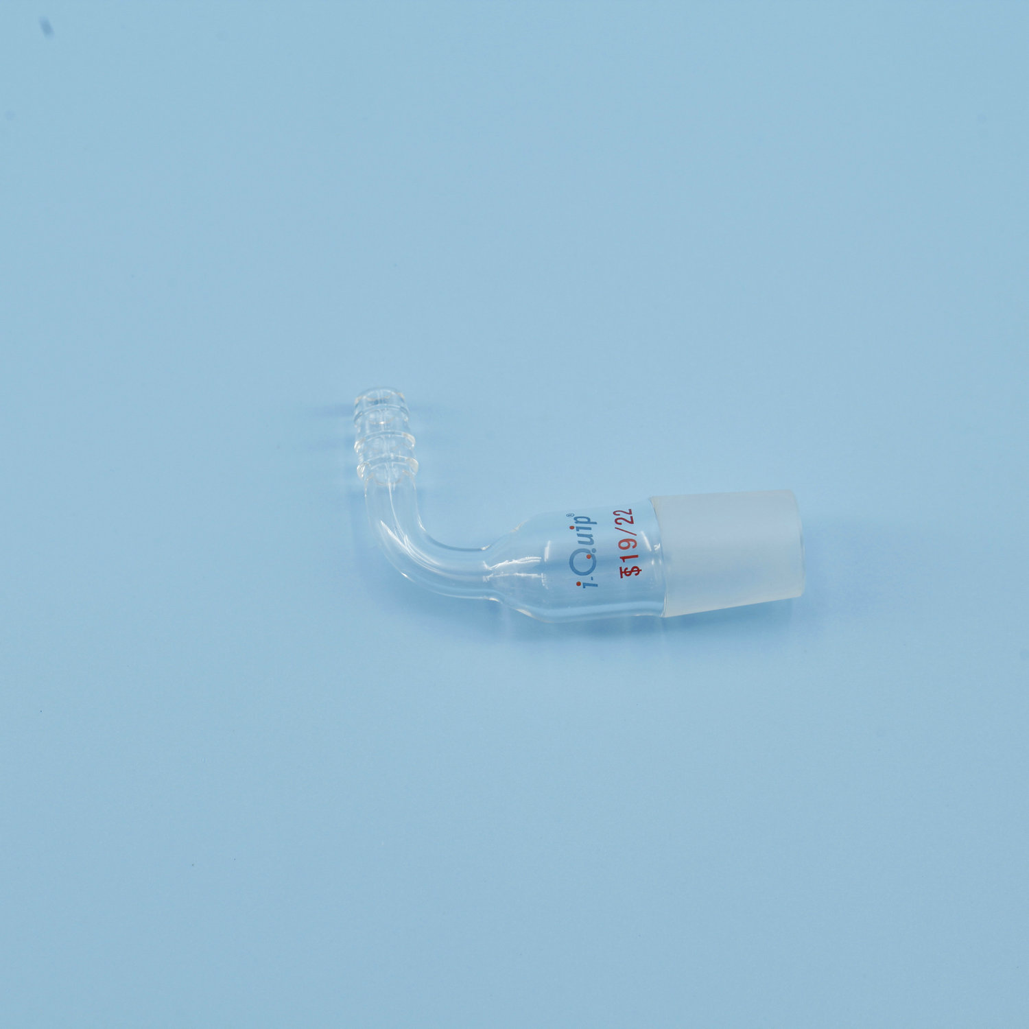 90°抽气接头,外磨口，i-Quip™, 材质:高硼硅玻璃;颜色:透明
