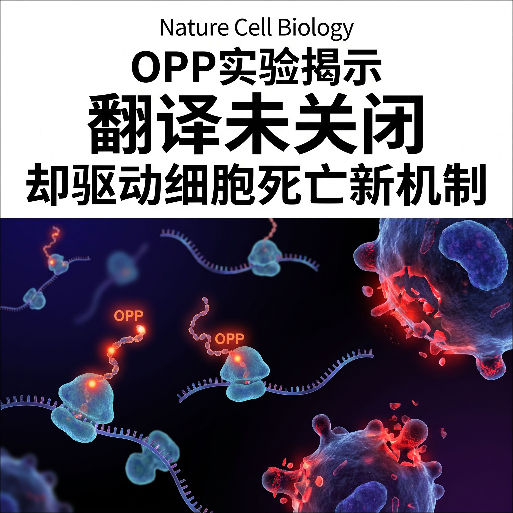 Nature Cell Biology:OPP实验揭示翻译未关闭却驱动细胞死亡新机制