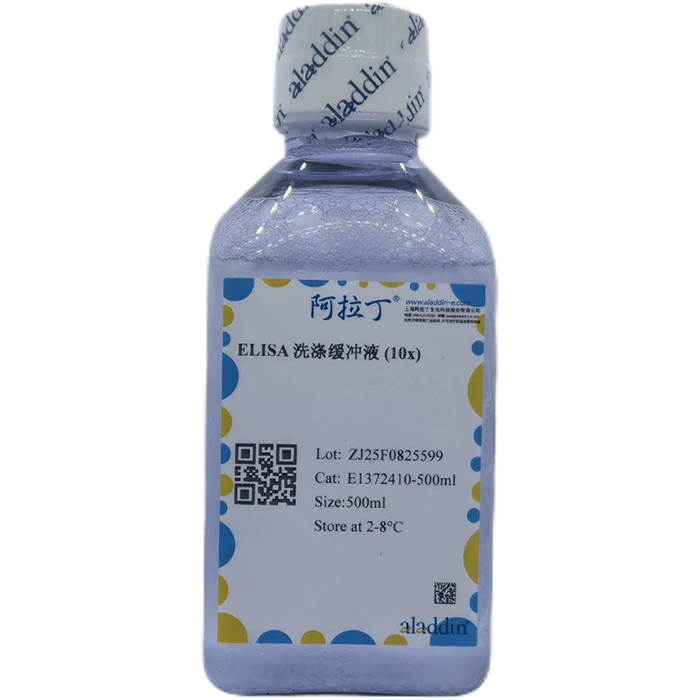 ELISA 洗涤缓冲液 (10×)，无菌过滤, BioReagent, 用于蛋白分析, for ELISA, 10×，阿拉丁