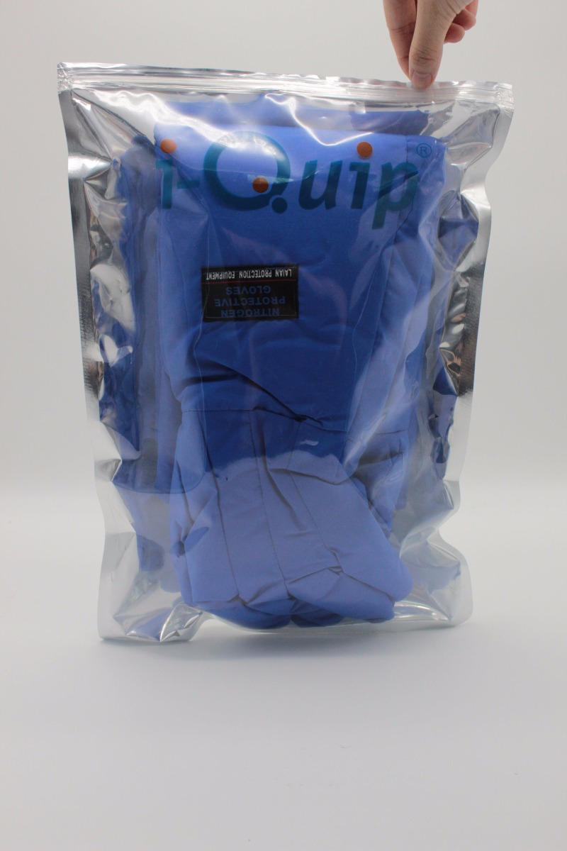 超低温液氮防护手套,i-Quip™, 材质:塔丝龙多层膜复合材质;颜色:蓝色;适用温度范围:-160℃~-360℃产品图