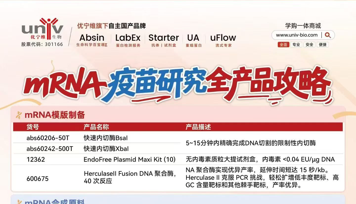 全球 mRNA 流感疫苗获批｜mRNA 疫苗研究完整解决方案