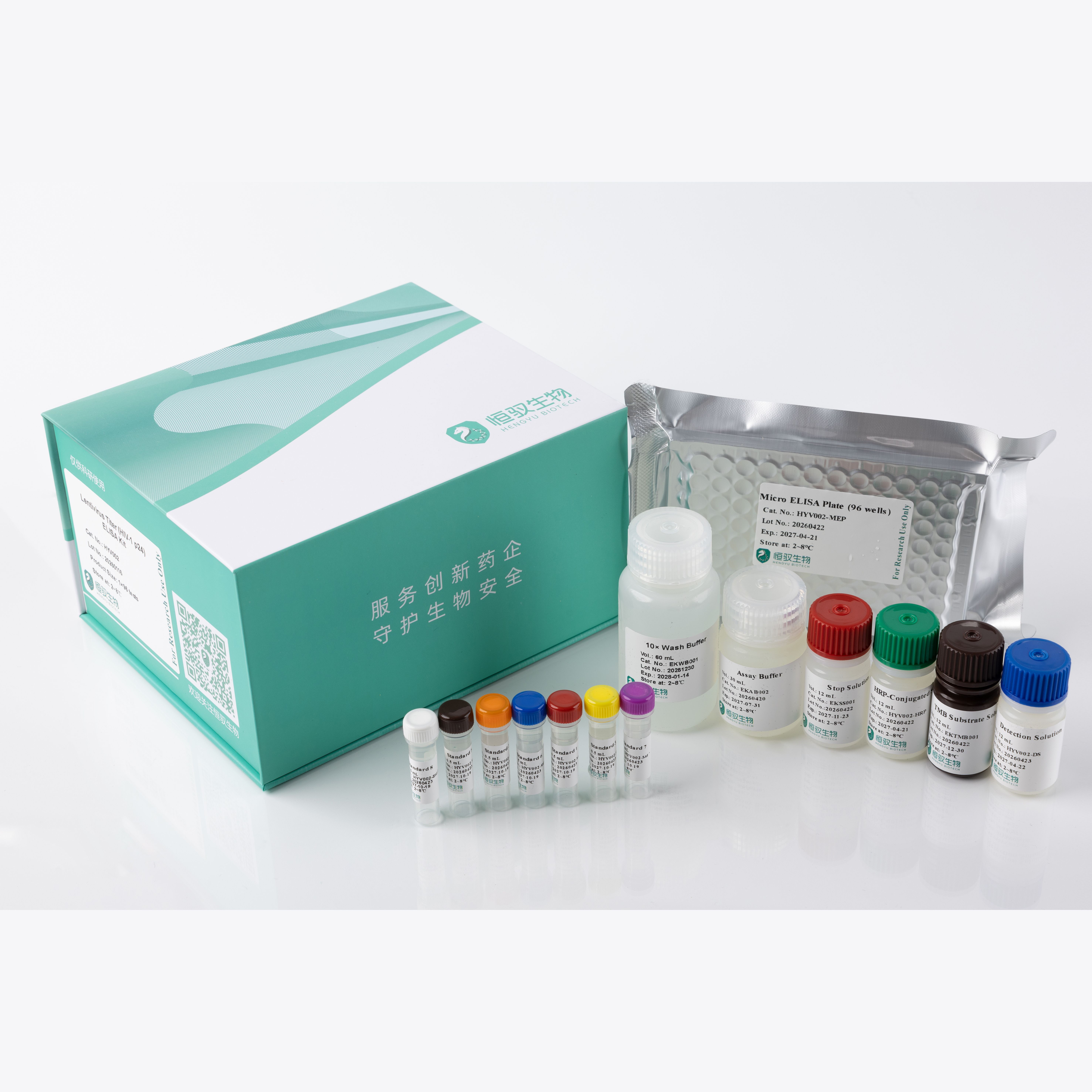 科研端专享—HyResearch系列 慢病毒滴度(HIV-1 p24)检测试剂盒(酶联免疫吸附法)