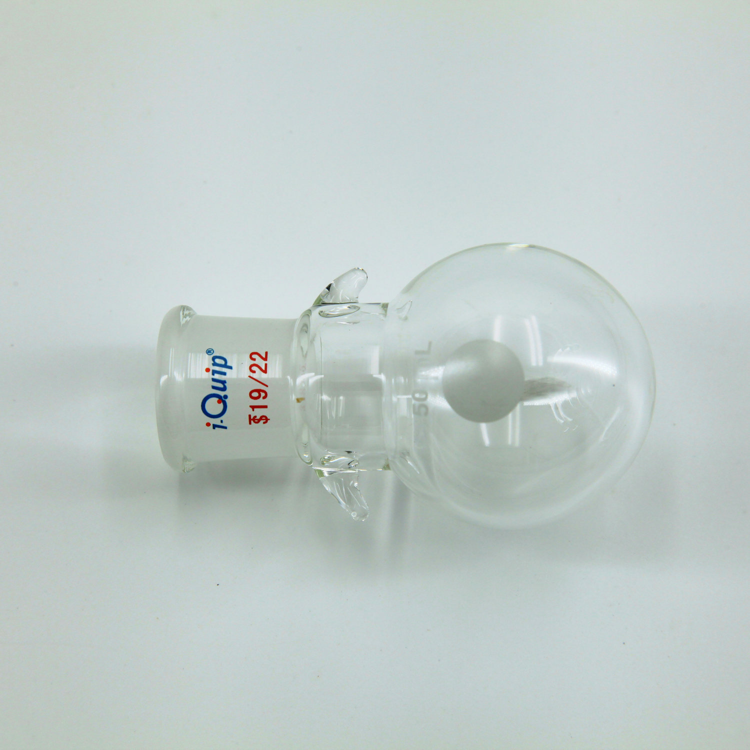 具挂钩的圆底烧瓶,i-Quip™, 材质:高硼硅玻璃;颜色:透明产品图