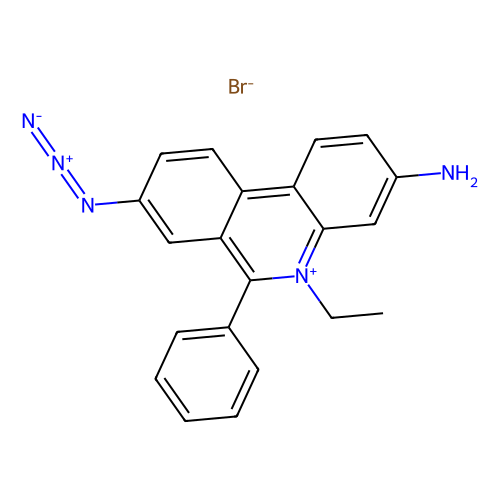 叠氮溴化乙锭 (EMA),58880-05-0,BioReagent,生物染色剂,适用于荧光分析,用于显微镜,无菌,≥95%,阿拉丁产品图