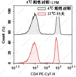 CD4 Antibody热加速37℃和4℃对比结果