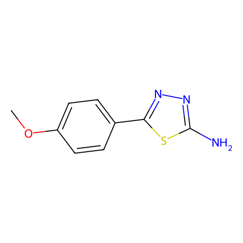 2-氨基-5-(4-甲氧苯基)-1,3,4-噻二唑,1014-25-1,≥96%,阿拉丁产品图