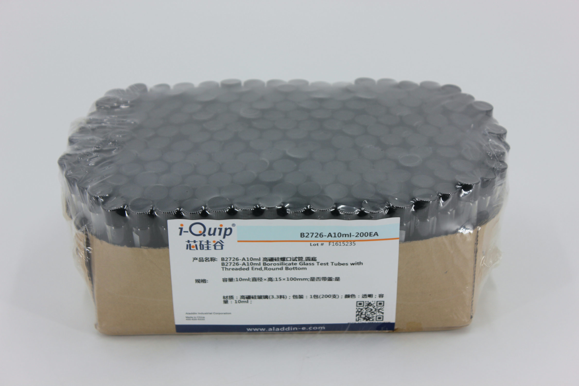 高硼硅螺口试管,圆底,i-Quip™, 是否带盖:是产品图
