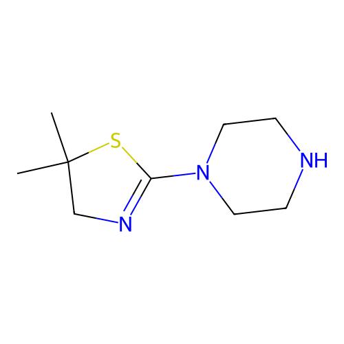 5,5-二甲基-2-(哌嗪-1-基)-4,5-二氢噻唑,303798-21-2,≥95%,阿拉丁产品图