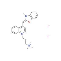 恶唑黄 (YO-PRO-1, 凋亡与坏死细胞绿色荧光探针)，152068-09-2，BioReagent, 生物染色剂, 适用于荧光分析, 用于显微镜, ≥98%(HPLC)，阿拉丁