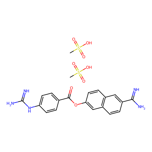 甲磺酸萘莫司他,82956-11-4,10mM in DMSO,阿拉丁产品图