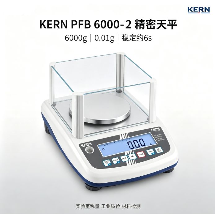 德国KERN PFB6000-2精密天平 0.01g 化工制药材料检测用