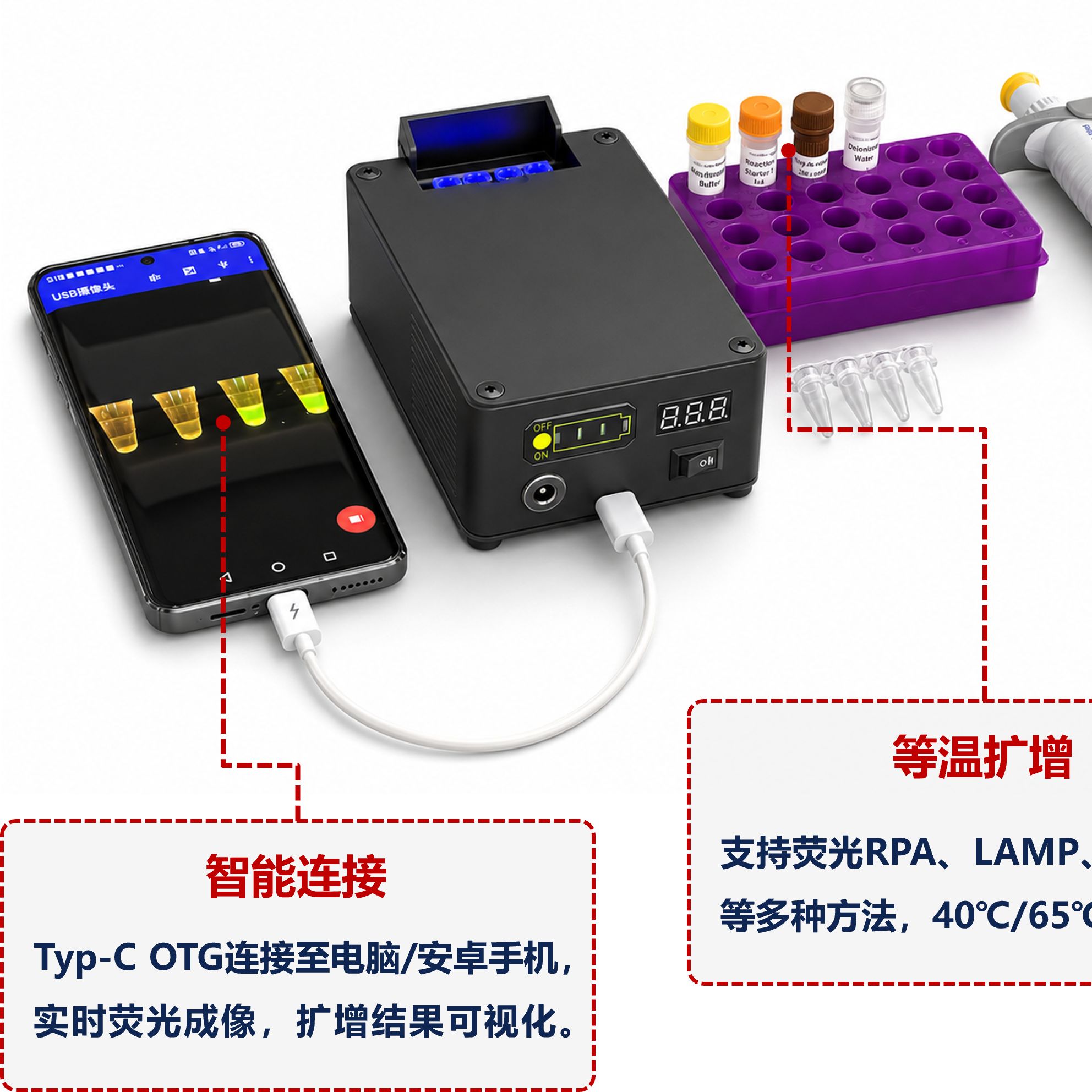 便携式等温可视化荧光检测仪