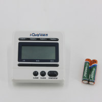 四通道闹铃计时器,i-Quip™, 材质:ABS;颜色:白色;类型:具有倒计时功能/正计时功能/时钟功能;屏幕尺寸:54.5×24mm;产品尺寸:85mm×80mm×45mm;重量(含电池):100g