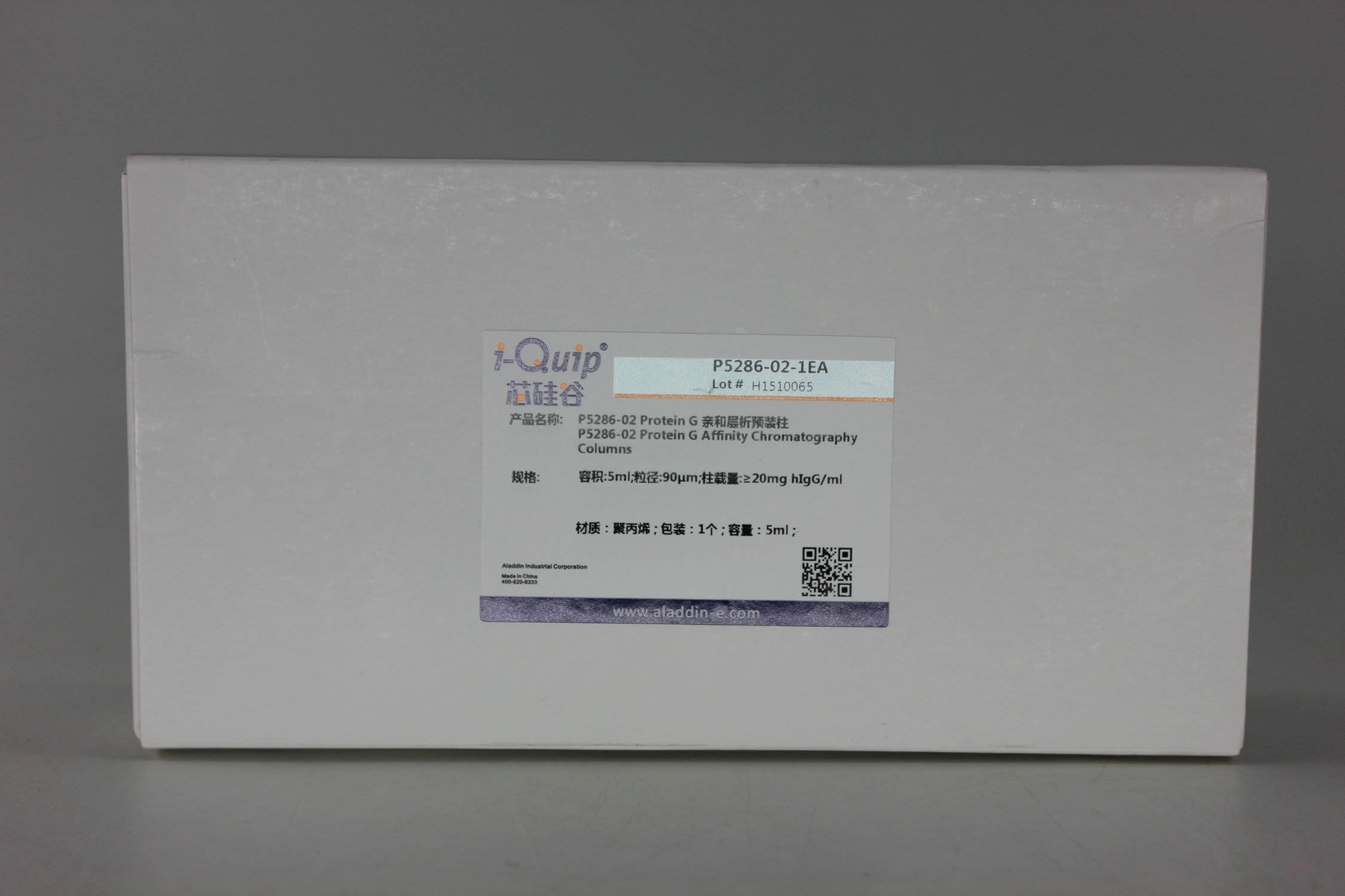 Protein G 亲和层析预装柱,i-Quip™, 材质:聚丙烯;粒径:90μm;柱载量:≥20mg hIgG/ml产品图