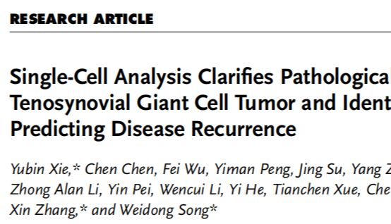 TissueGnostics 支撑 Adv. Science 重磅研究，破解腱鞘巨细胞瘤侵袭复发机制