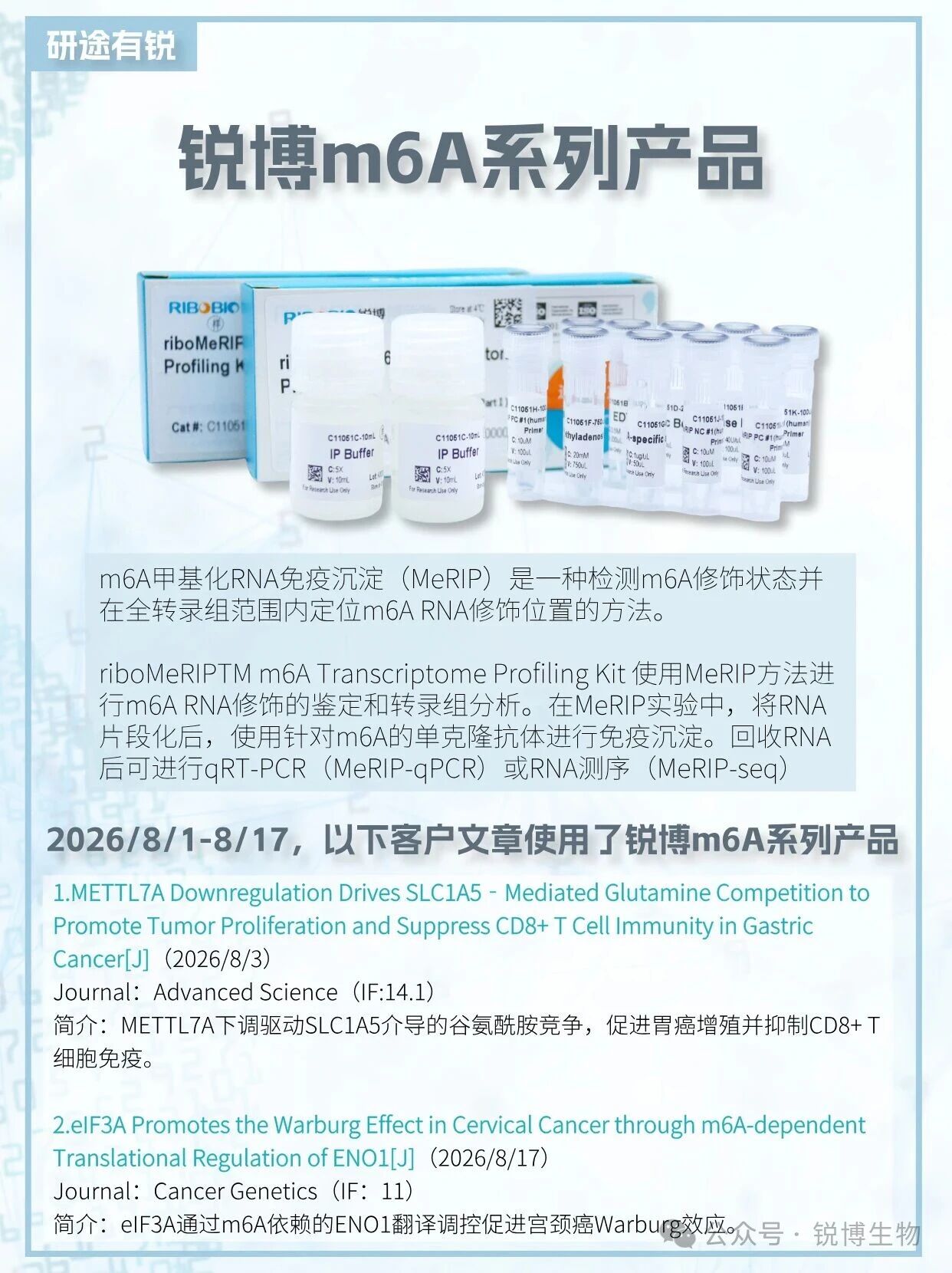 研途有锐 | 锐博m6A系列产品（8.1-8.17）