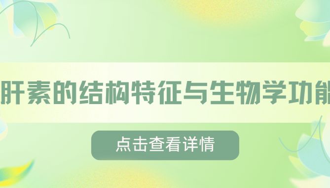 肝素：高度硫酸化糖胺聚糖的结构特征与生物学功能