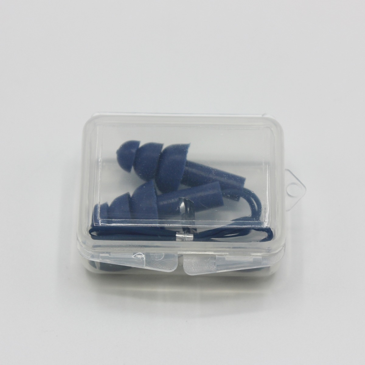 蘑菇型金属可探测耳塞，i-Quip™, 材质:硅胶耳塞,PVC绳;颜色:蓝色耳塞,蓝色PVC绳;绳长:650mm;噪音降低率:29分贝产品图