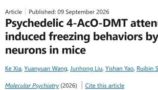 客户文章】Molecular Psychiatry：军事科学院闫海涛/苏瑞斌团队揭示致幻剂抑制视觉刺激诱导本能恐惧反应的神经环路机制