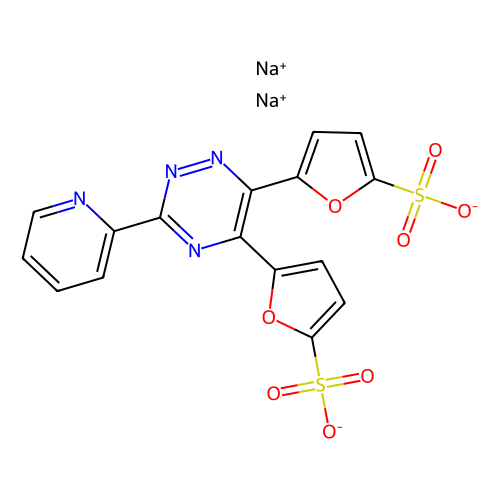 3-(2-吡啶基)-5,6-二(2-呋喃基)-1,2,4-三嗪-5′,5′′-二磺酸 二钠盐,79551-14-7,≥99%, for spectrophotometric det. of Fe,阿拉丁产品图