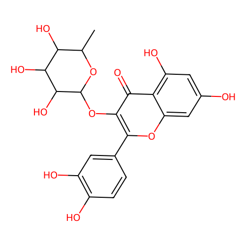 槲皮苷,522-12-3,10mM in DMSO,阿拉丁产品图