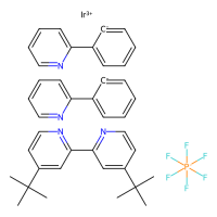 (4,4'-二叔丁基-2,2'-联吡啶)双[(2-吡啶基)苯基]铱(III)六氟磷酸盐 (Ir[(ppy)2(dtbbpy)]PF6)，676525-77-2，≥85%(HPLC)，阿拉丁