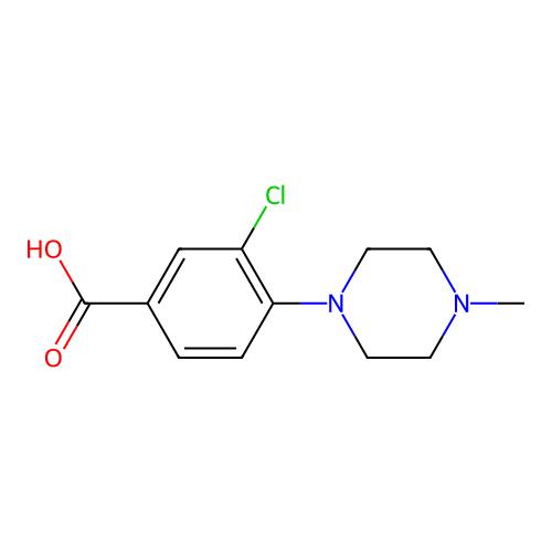 3-氯-4-(4-甲基-1-哌嗪基)苯甲酸,1197193-33-1,≥95%,阿拉丁产品图