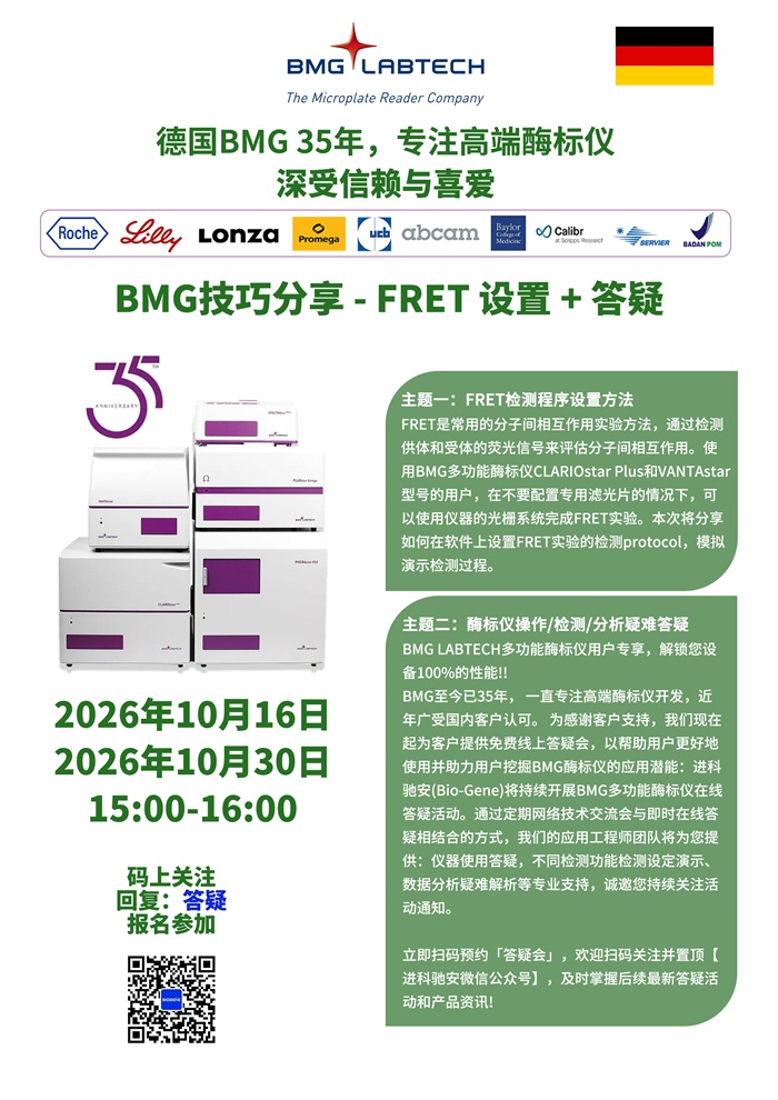 BMG LABTECH酶标仪技巧分享 - FRET 设置 + 答疑