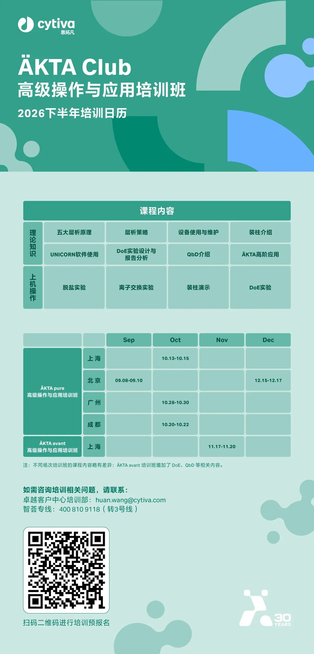ÄKTA“培”你开启新学期：高级操作与应用培训班报名进行中！