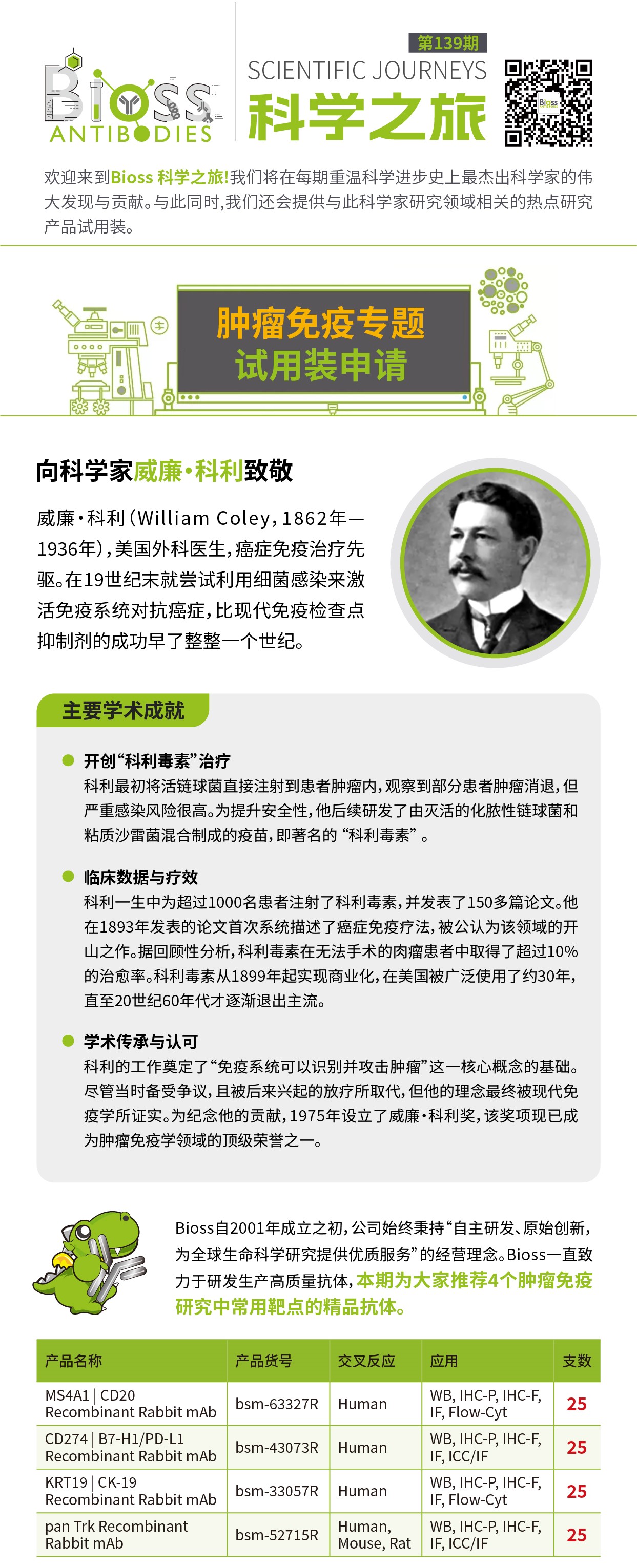 科学之旅 | 第139期 肿瘤免疫专题试用装申请