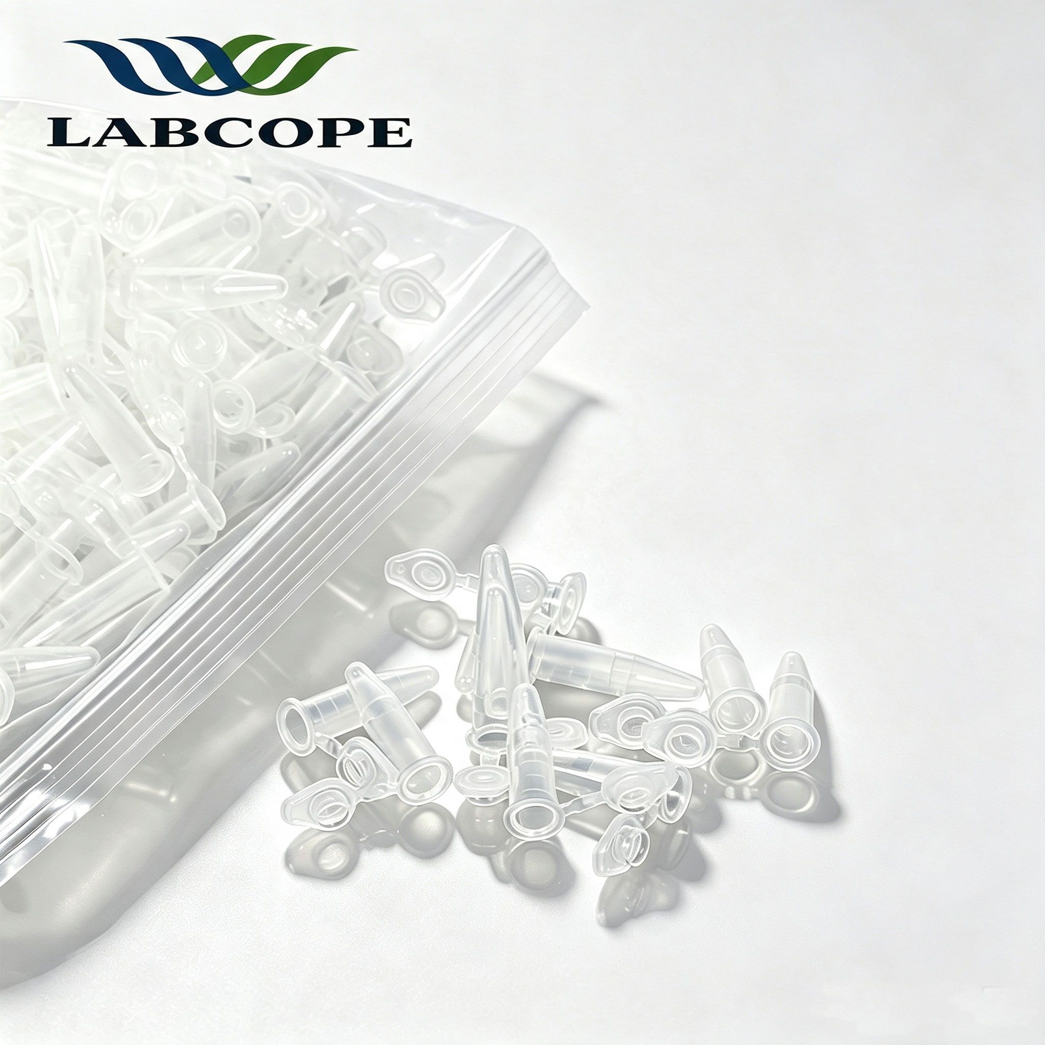 LCGL010 labcope 1.5mL耐辐照锁扣型离心管，袋装灭菌，透明