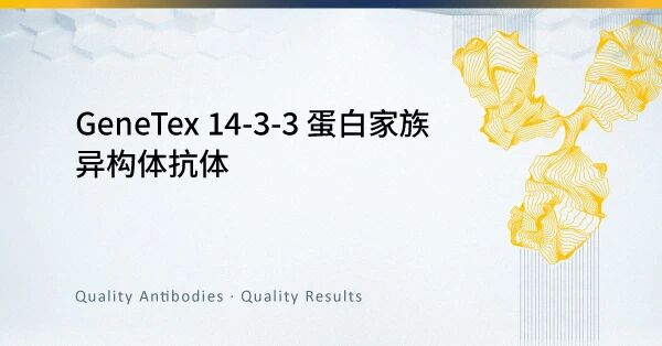 14-3-3 蛋白家族异构体抗体—GeneTex抗体介绍