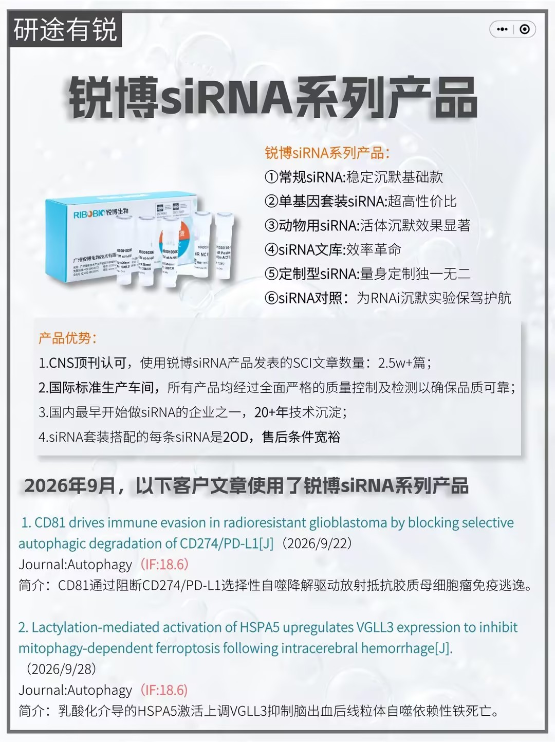 研途有锐 | siRNA系列（2026.9）