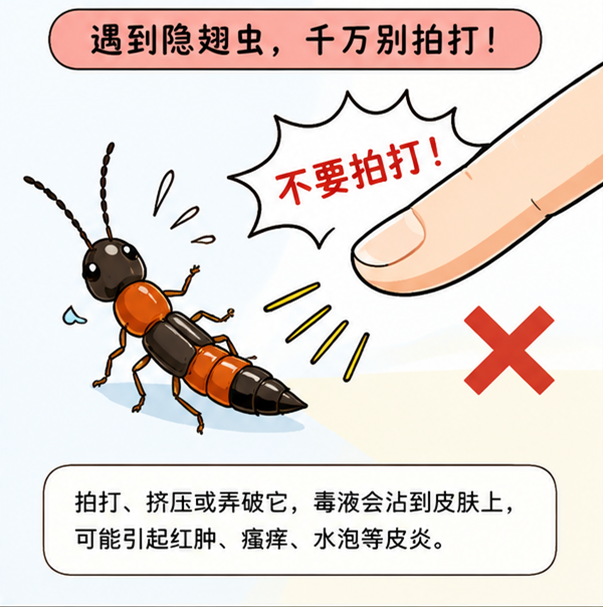 警惕 「飞行硫酸」 隐翅虫!一文读懂隐翅虫皮炎