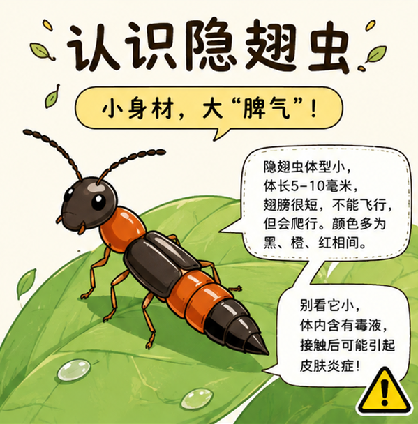警惕 「飞行硫酸」 隐翅虫!一文读懂隐翅虫皮炎