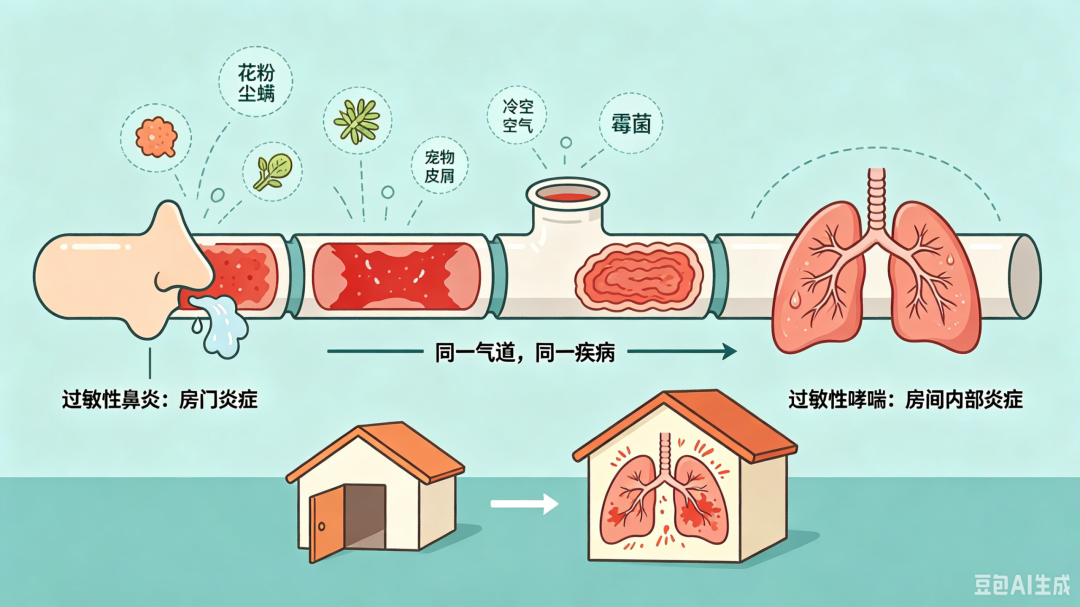 换季易「中招」?一文读懂过敏性鼻炎与过敏性哮喘的「隐藏关联」| 内科系统常见慢病防治护理科普专栏②