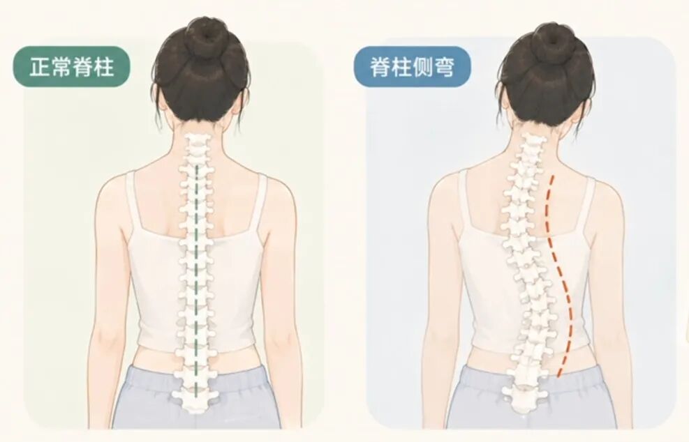 左肩高、右背鼓、裤腰歪...... 原来是脊柱长歪了!