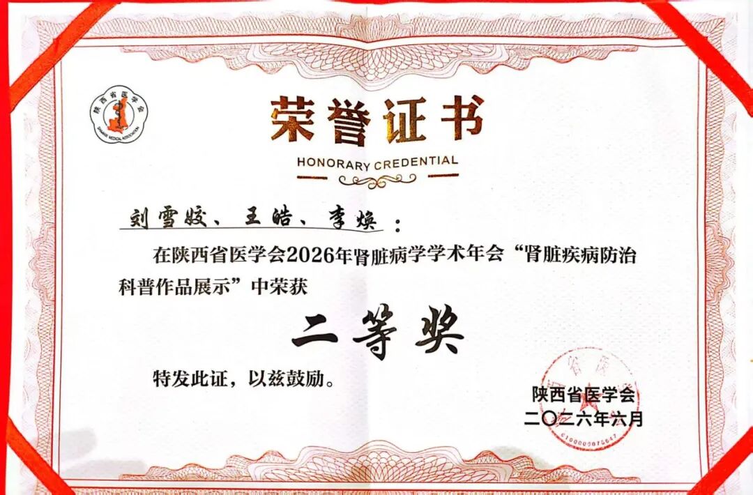 捷报频传！西安市第三医院肾脏内科在省级赛事中斩获多项殊荣