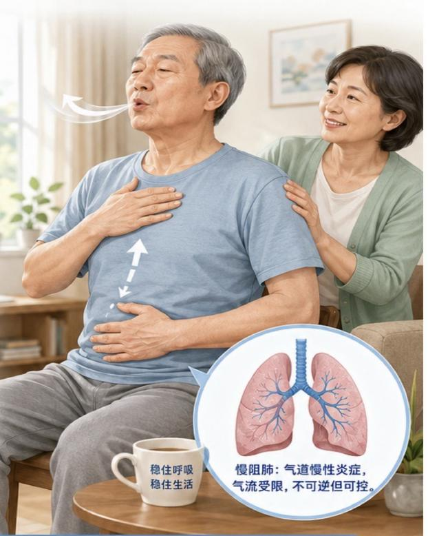 每日 5 分钟肺部「健身」|告别气短咳喘,稳住慢阻肺患者肺功能
