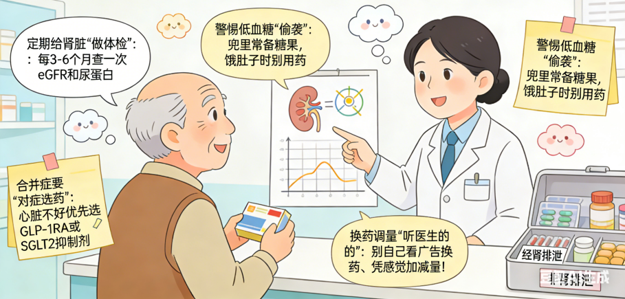 肾病患者用降糖药怕踩坑,药师支招:控糖护肾两不误