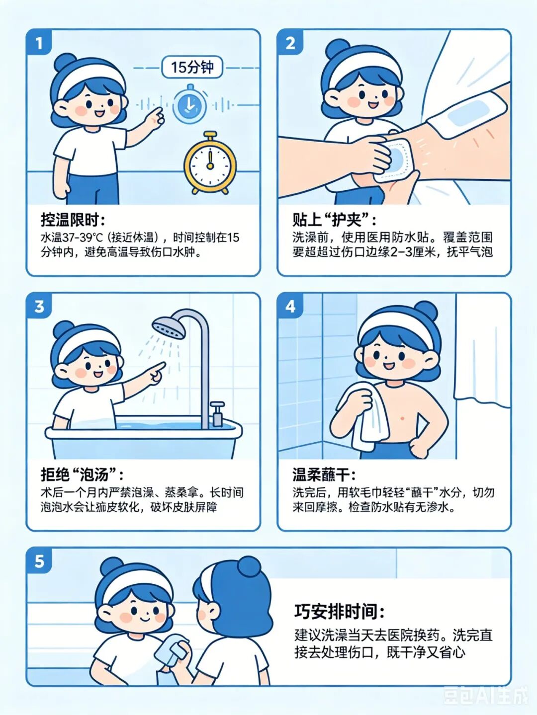 【健康科普】术后多久能洗澡?别再傻傻等到拆线了!