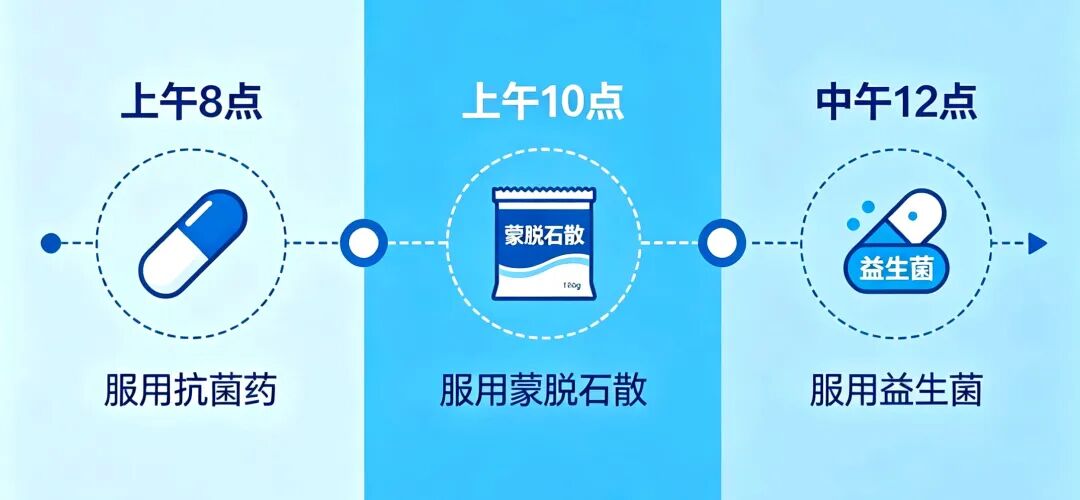 【人医科普】拉肚子必看!抗菌药、蒙脱石散、益生菌顺序你用对了吗?