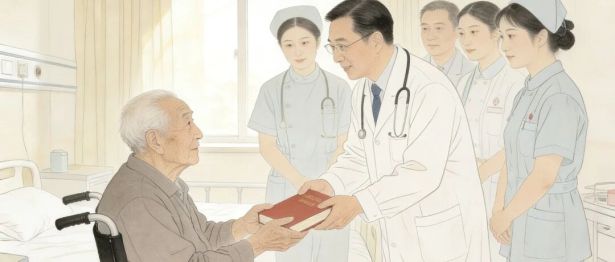 一本书的特殊致谢：老人出院送的礼物，看哭无数人