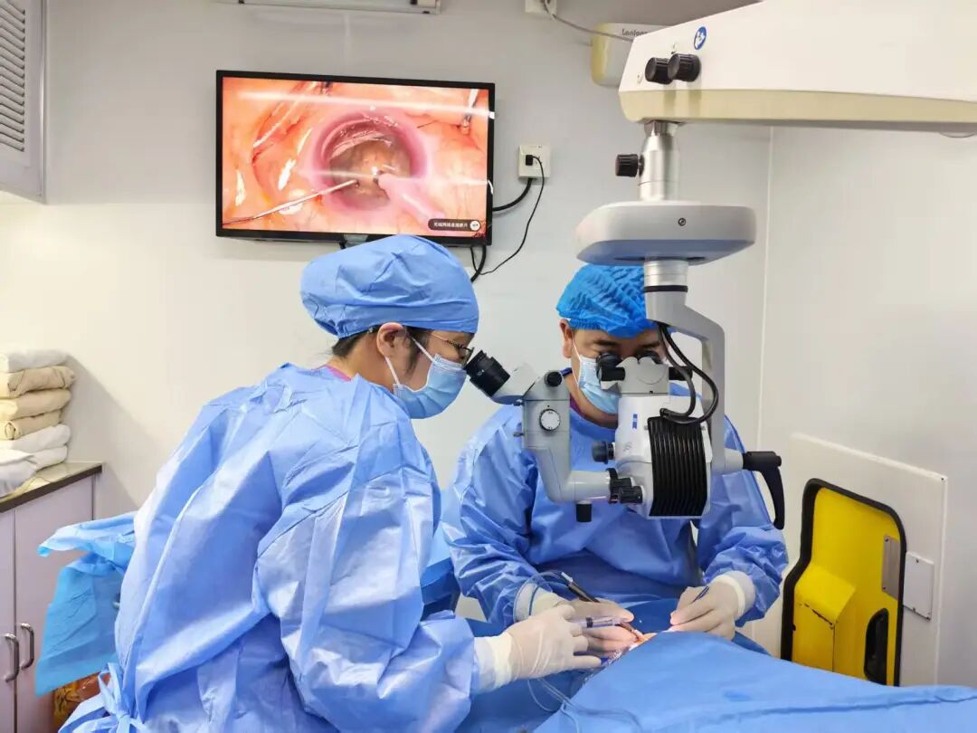 双车并进,光明同行!我院「复明 18 号」流动手术车与「眼健康 15 号」筛查车驶入昭平县开展眼健康惠民服务