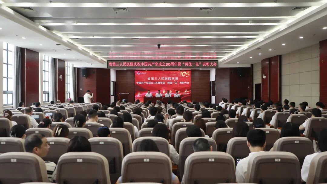 湖北省第三人民医院召开庆祝中国共产党成立 105 周年暨「两优一先」表彰大会