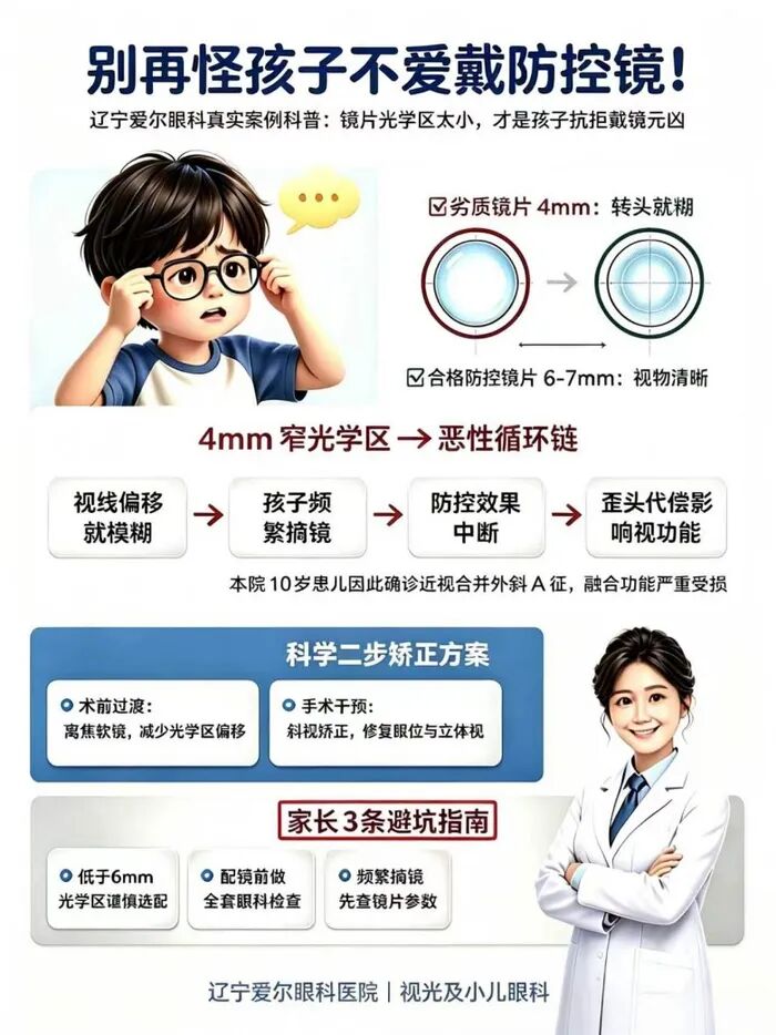 "近视防控镜"险成"毁眼镜"——辽宁爱尔眼科精准诊疗揭开10岁患儿斜视真相