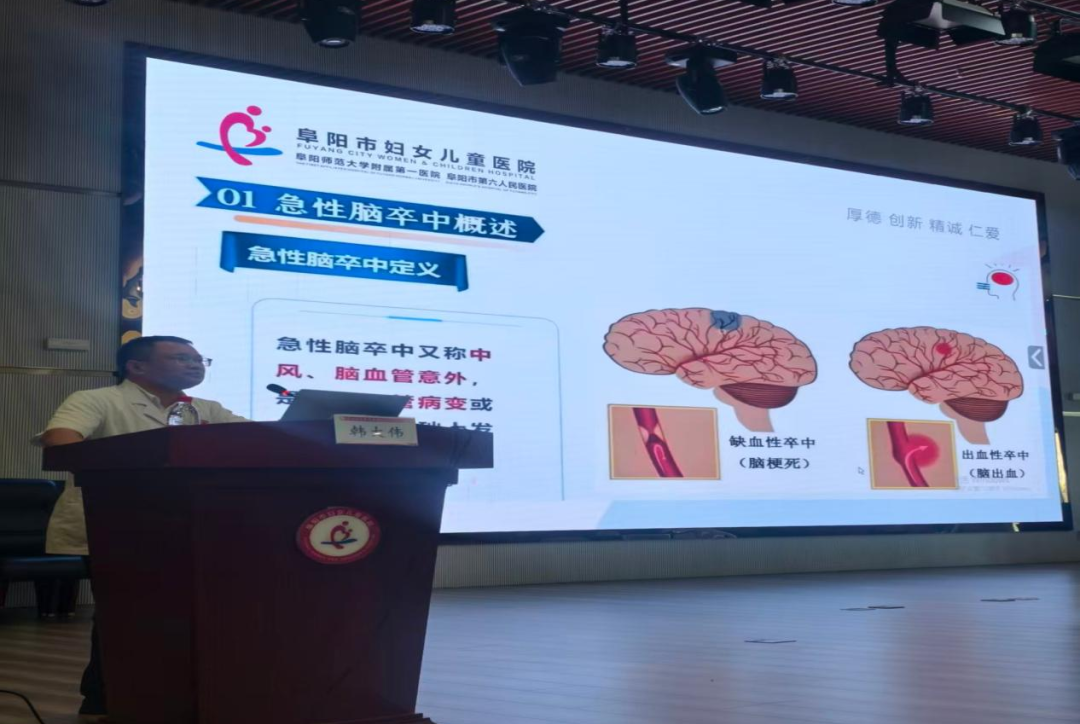 阜阳市妇女儿童医院举办《脑卒中急诊救治绿道建设培训班》市级继教班