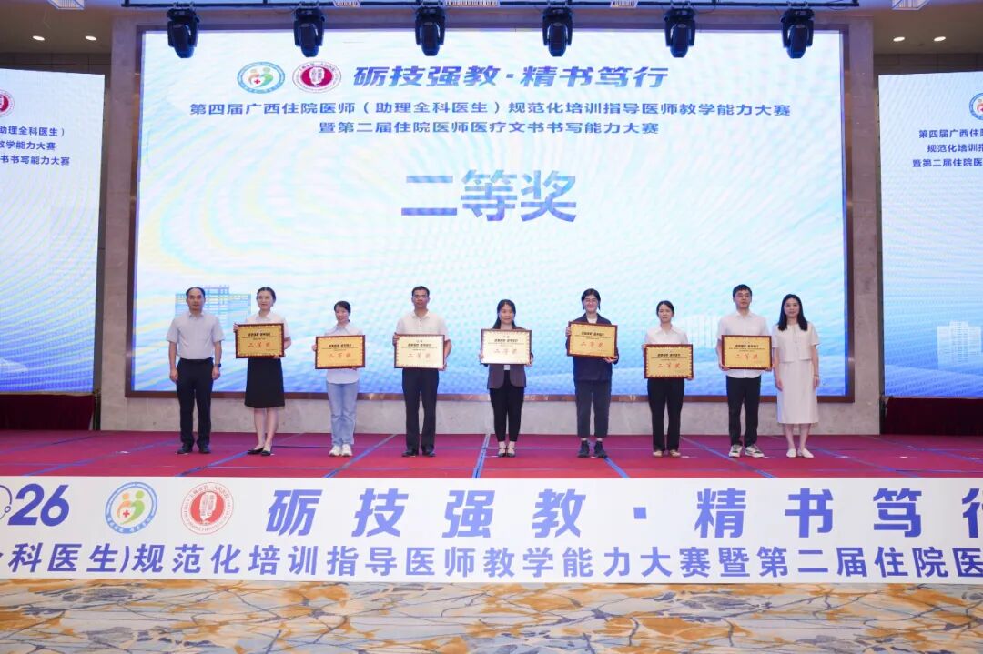 喜讯:我院在第四届广西住院医师(助理全科医生)规范化培训指导医师教学能力大赛暨第二届住院医师医疗文书书写能力大赛获佳绩